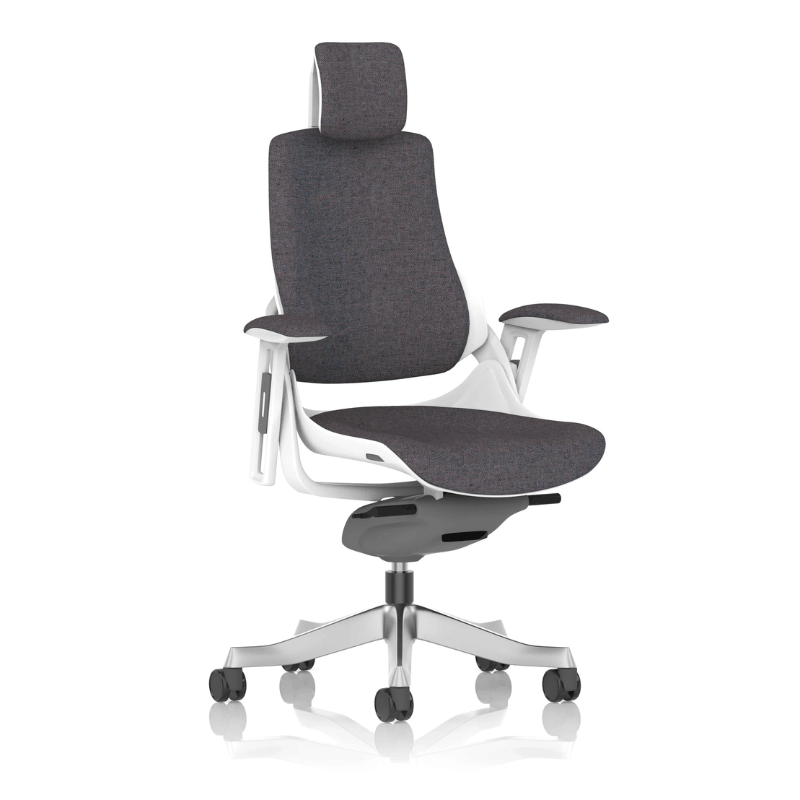Dynamic Zure Executive Fabric Chair | Premium Fabric Upholstery Synchronized Tilt Mechanism White Shell