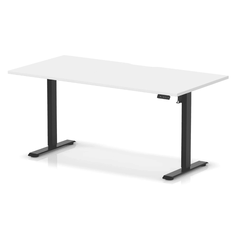 Air Lite Height Adjustable Desk with Scalloped Edge