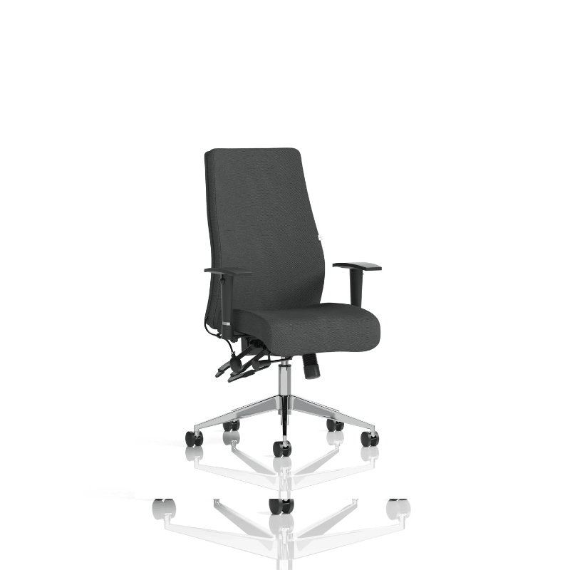 Dynamic Onyx High Back Chair | 24-Hour Intensive Use BS 5459 Certified Chrome Frame