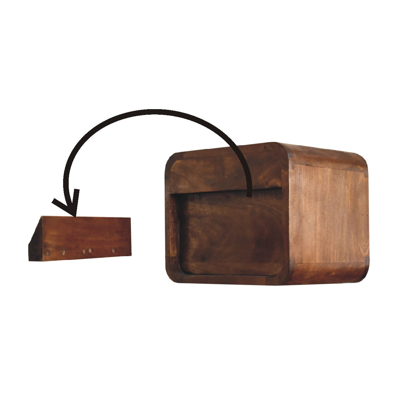 Artisan Mini Curve Floating Bedside