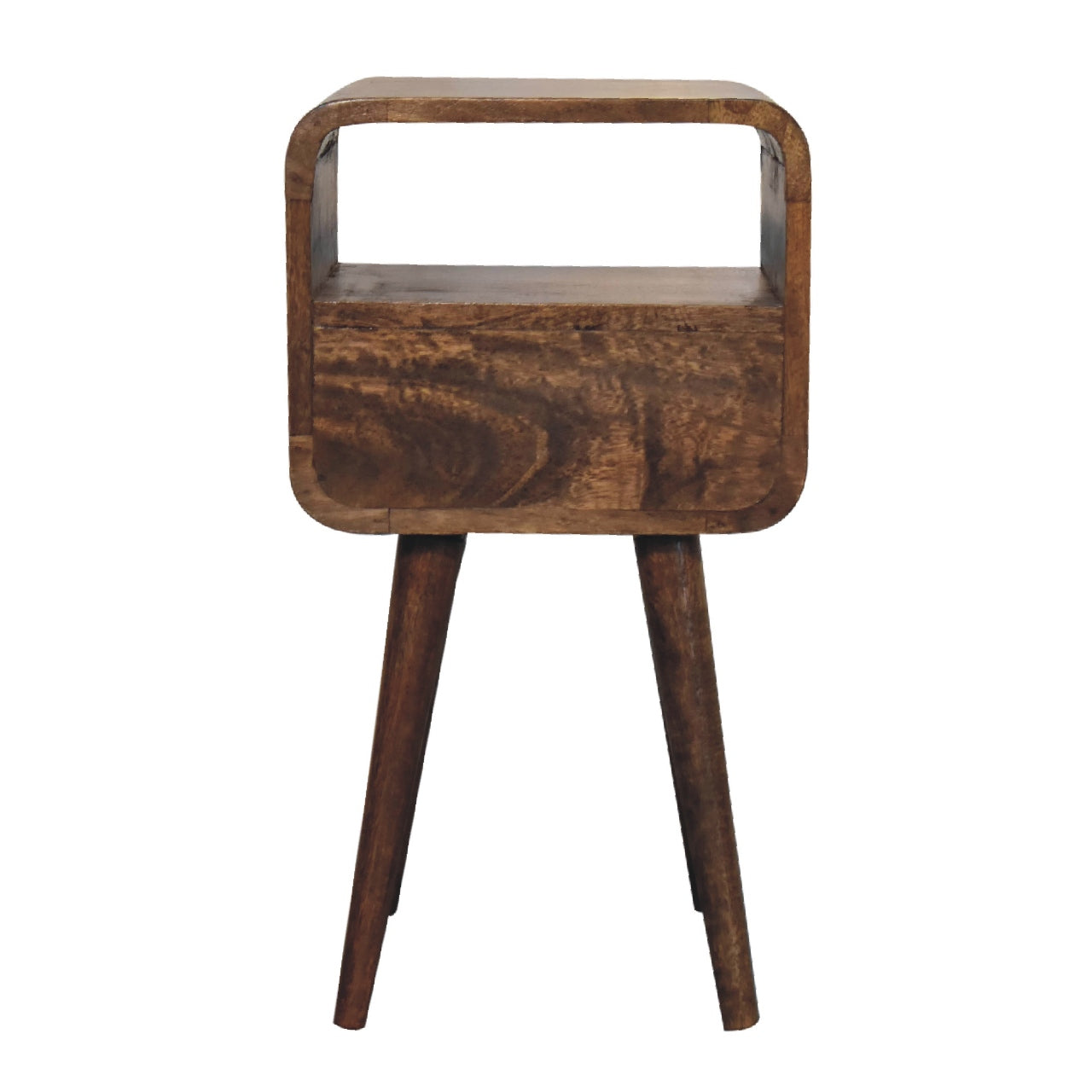 Artisan Mini Grey Wash Curve Open Bedside