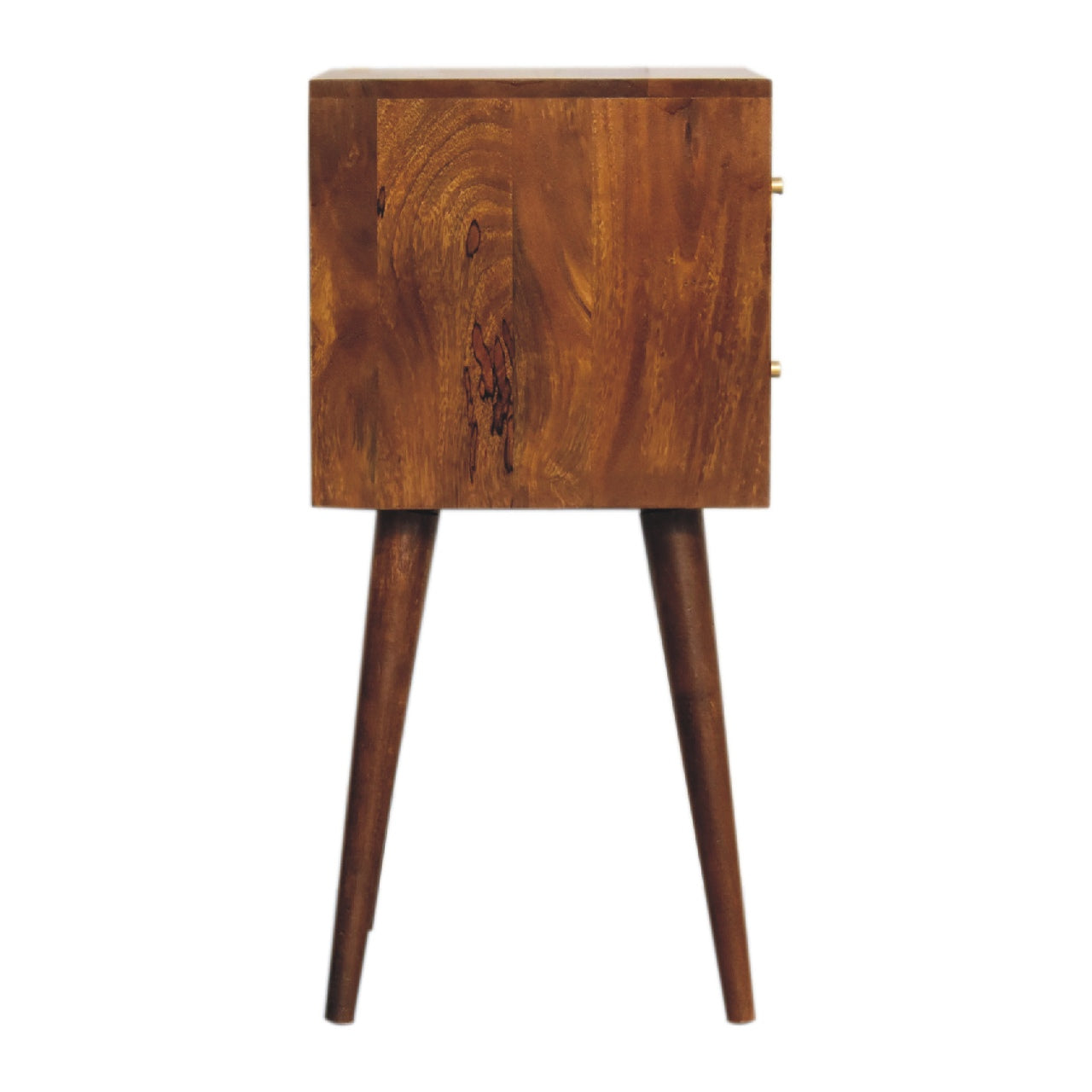 Artisan Mini Chestnut Cube 2 Drawer Bedside
