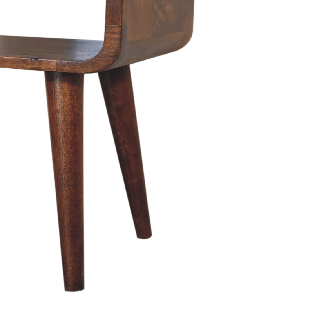 Artisan Mini Chestnut Curved Open Bedside