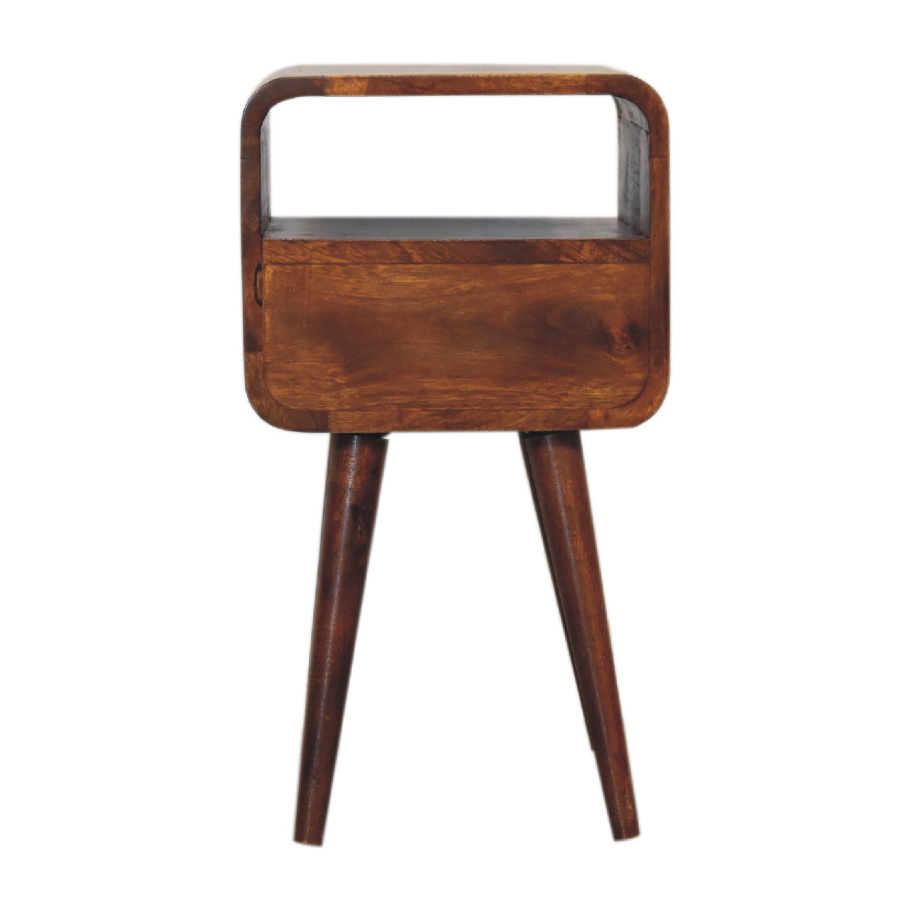 Artisan Mini Chestnut Curve Open Bedside