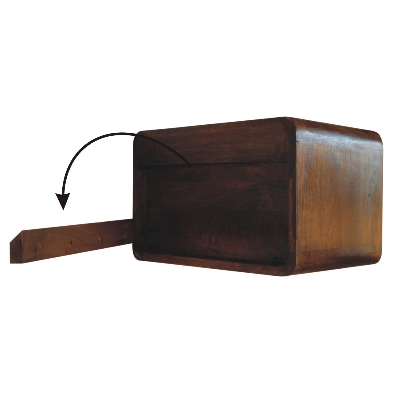 Artisan Chestnut Wall Mounted Open Woven Bedside