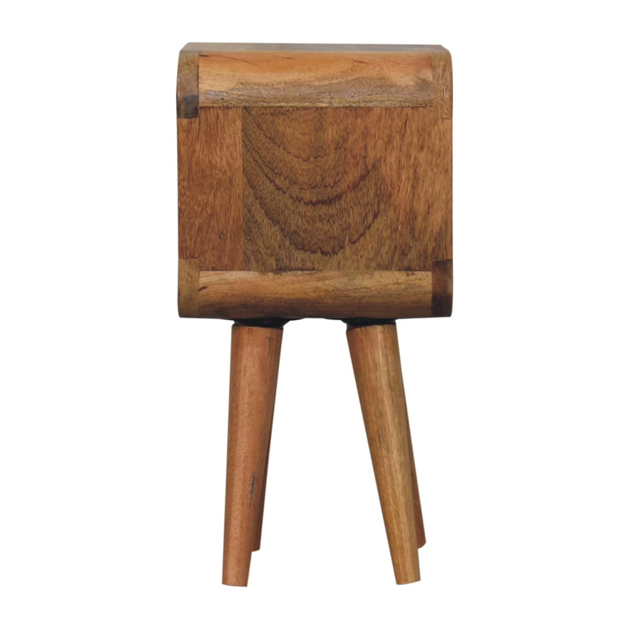 Artisan Extra Mini Minimalist Open Curved Oak-ish Bedside