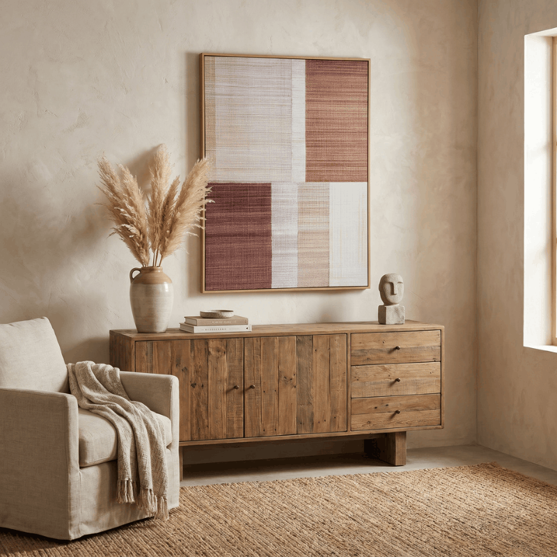 Umbora Hand-Painted Canvas in Frame