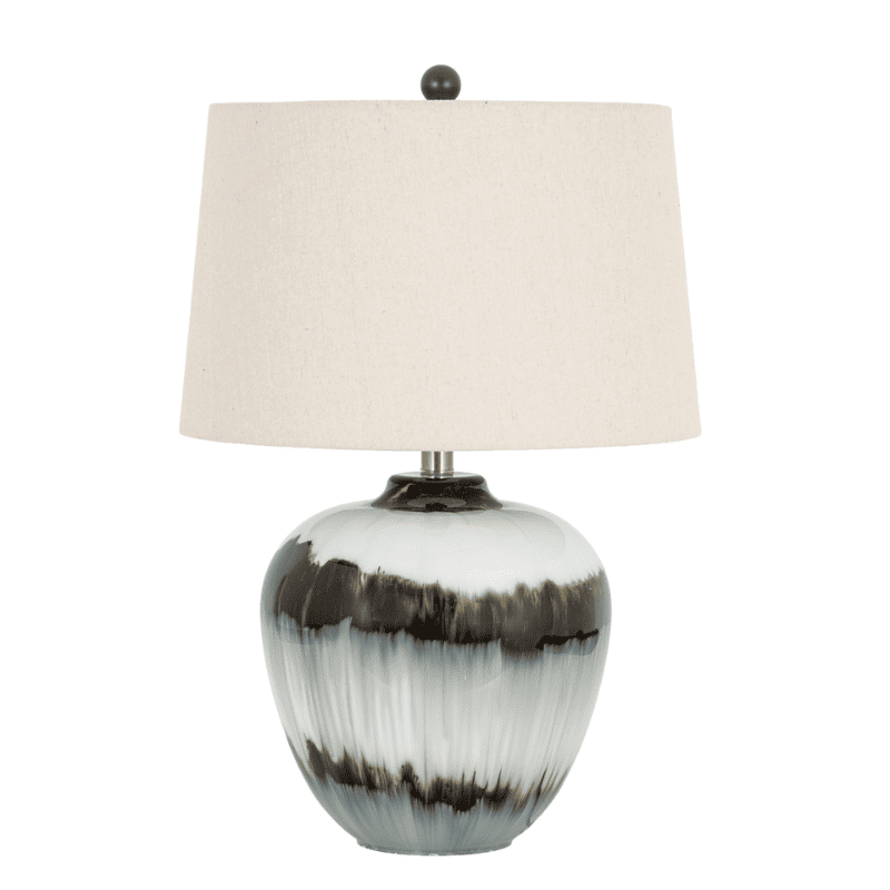 Midnight Shadows Table Lamp with Linen Shade