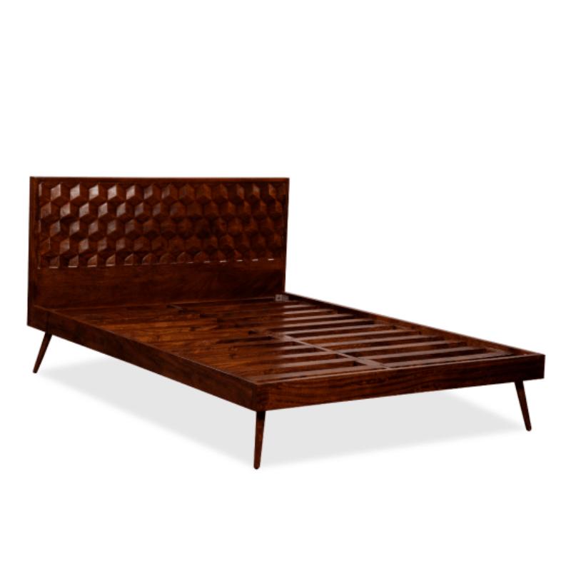 Geo Mango Wood Bed Frame