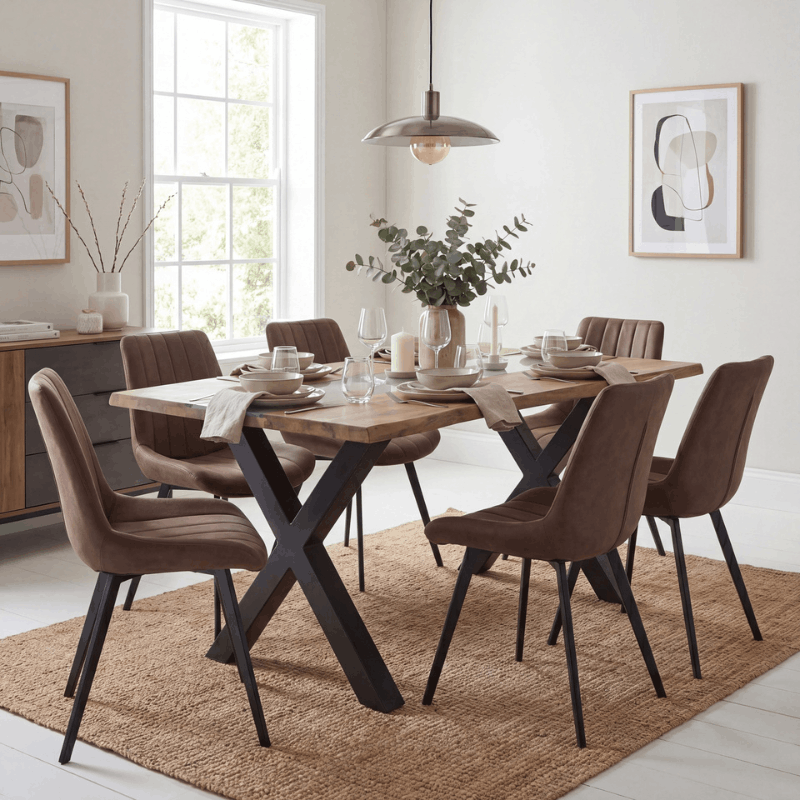 Live Edge Collection Light Acacia River Dining Table