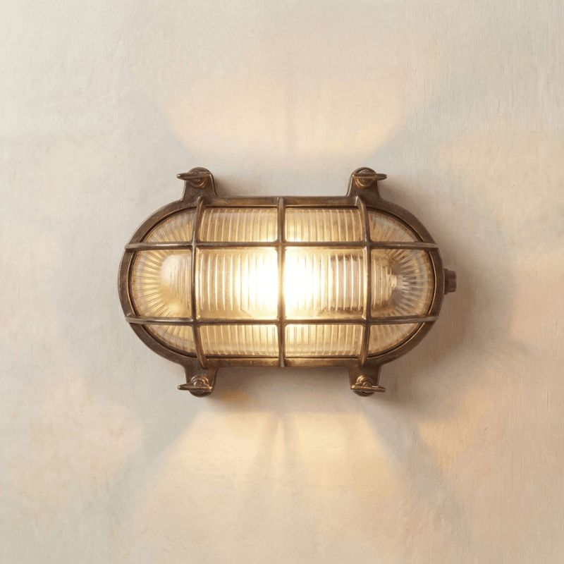 Horatio Oval Brass Bulkhead Light