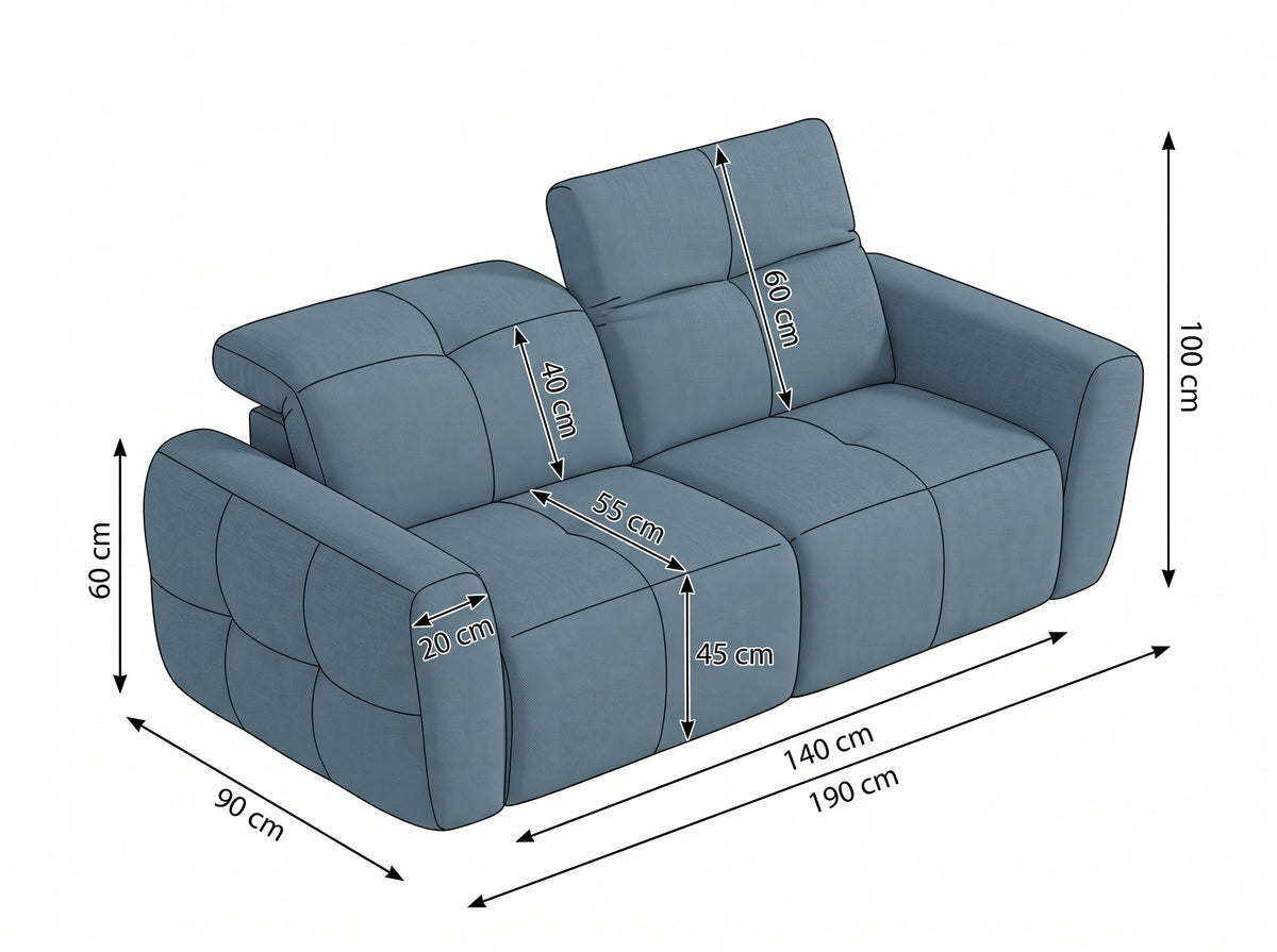 Faringdon Electric Recliner Beige 2 Seater