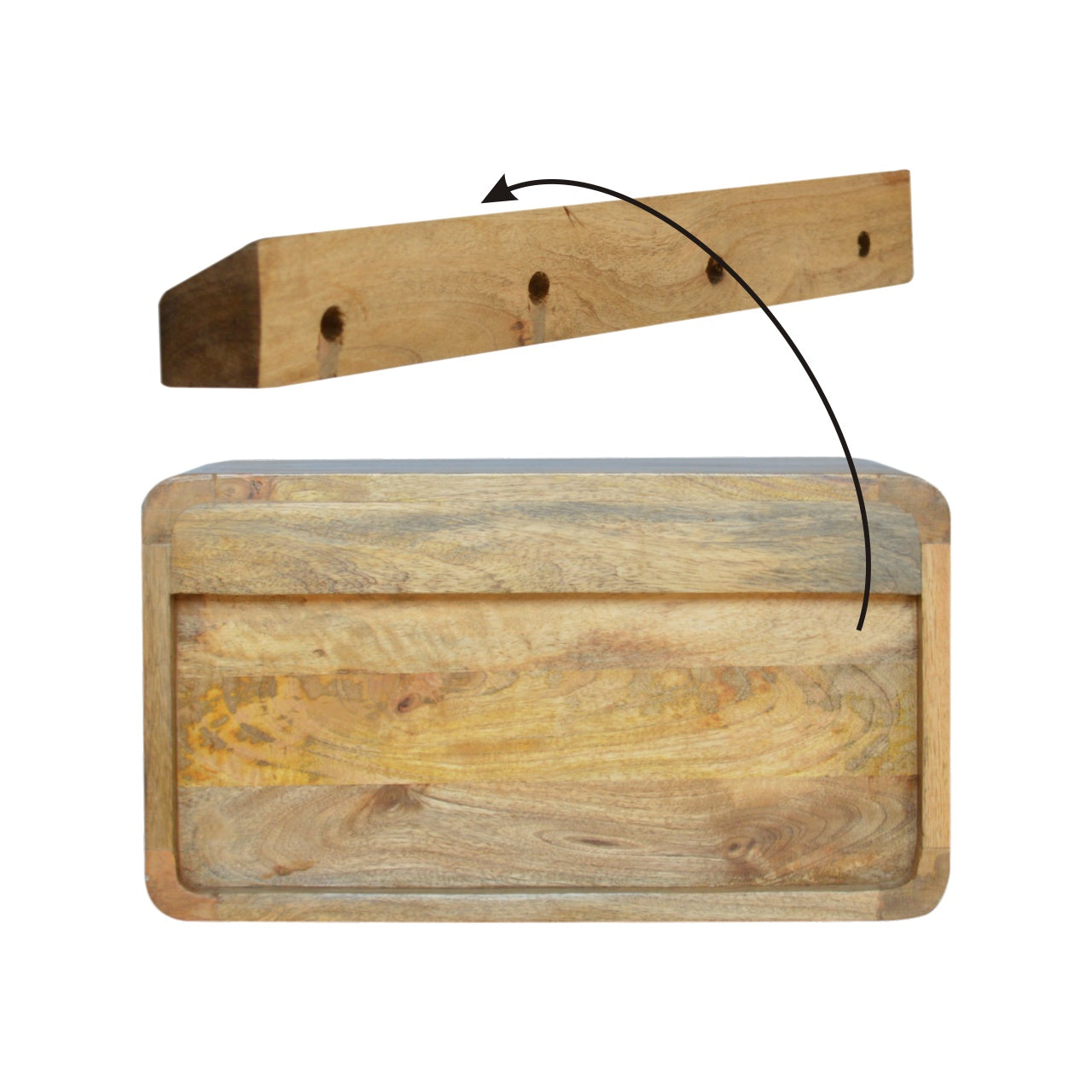 Artisan Oak-ish 2 Drawer Floating Bedside