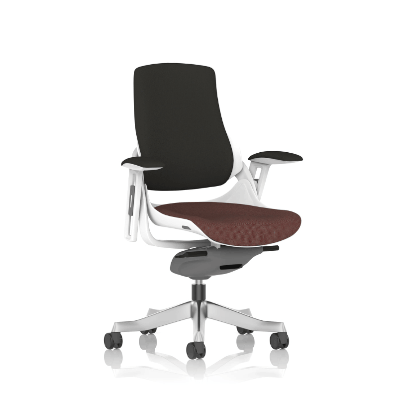 Dynamic Zure Executive Fabric Chair | Premium Fabric Upholstery Synchronized Tilt Mechanism White Shell