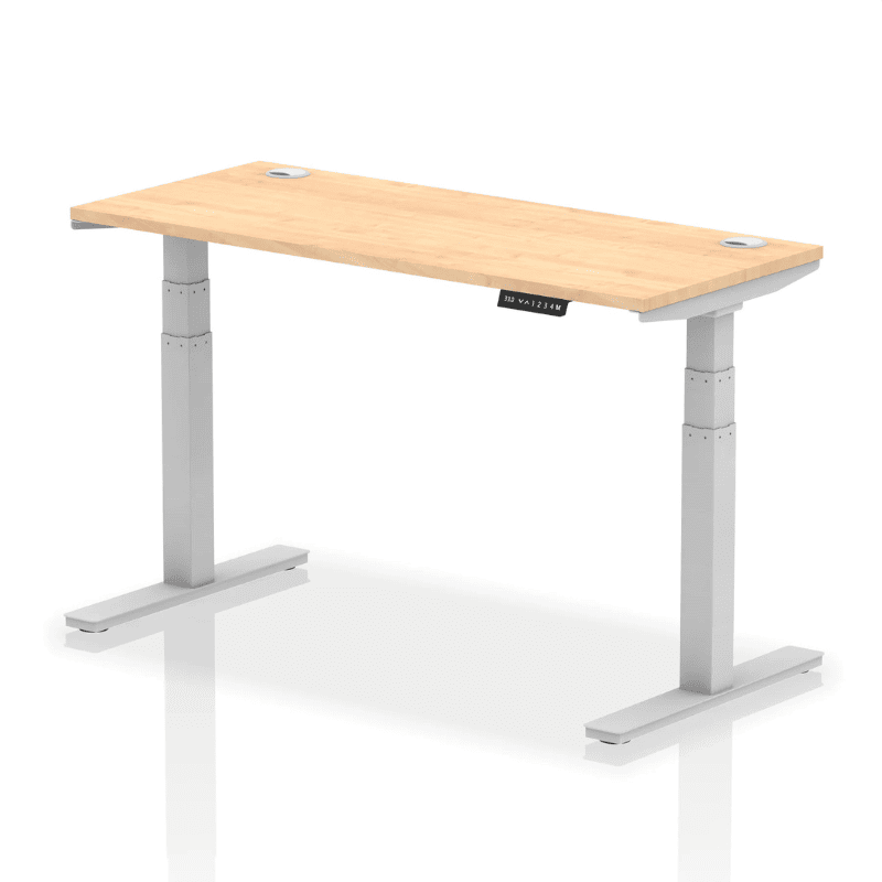Air Height Adjustable Slimline Desk with Cable Ports