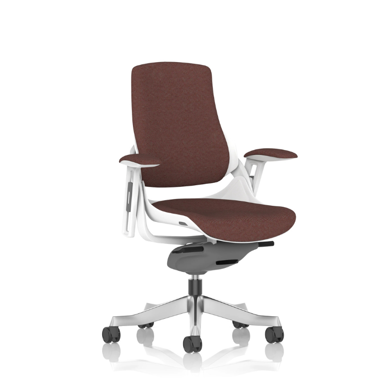 Dynamic Zure Executive Fabric Chair | Premium Fabric Upholstery Synchronized Tilt Mechanism White Shell