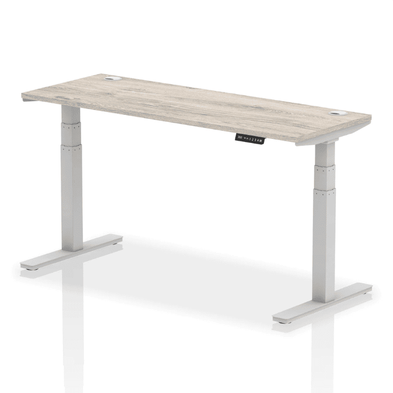Air Height Adjustable Slimline Desk with Cable Ports