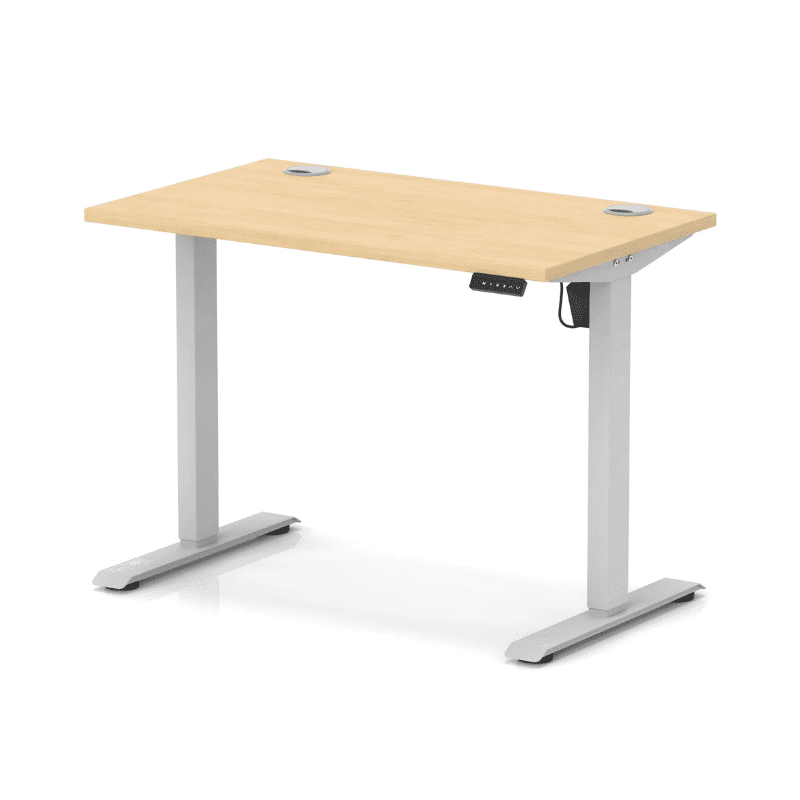 Air Lite Height Adjustable Slimline Desk with Cable Ports