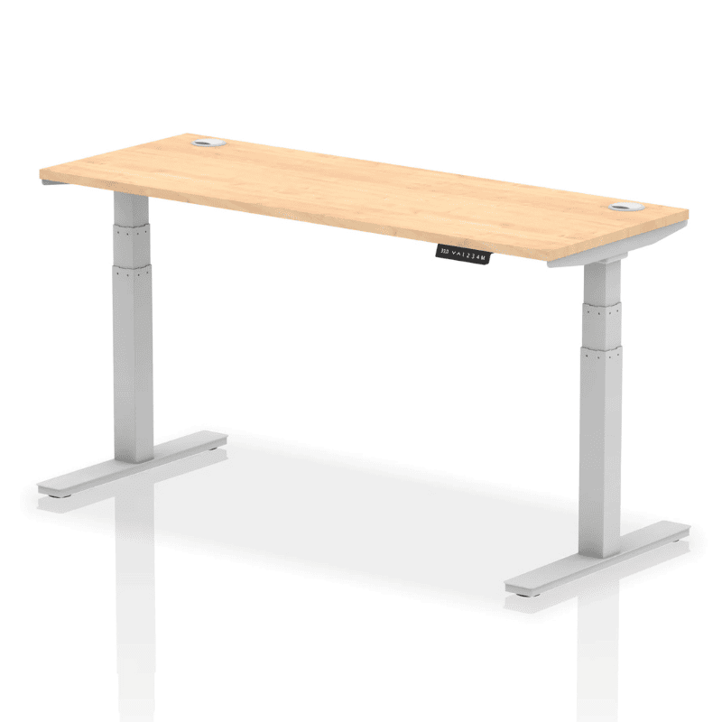 Air Height Adjustable Slimline Desk with Cable Ports