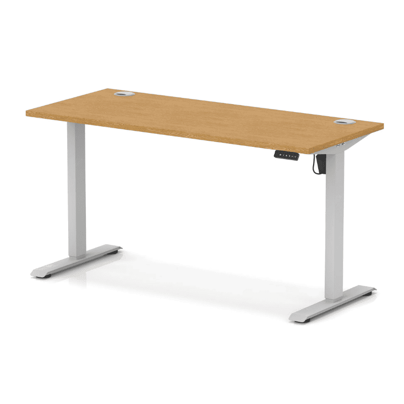 Air Lite Height Adjustable Slimline Desk with Cable Ports