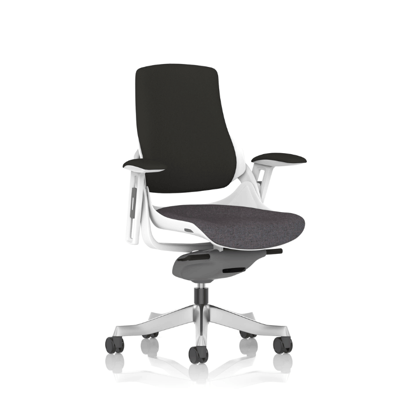 Dynamic Zure Executive Fabric Chair | Premium Fabric Upholstery Synchronized Tilt Mechanism White Shell