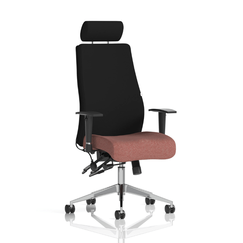Dynamic Onyx High Back Chair | 24-Hour Intensive Use BS 5459 Certified Chrome Frame