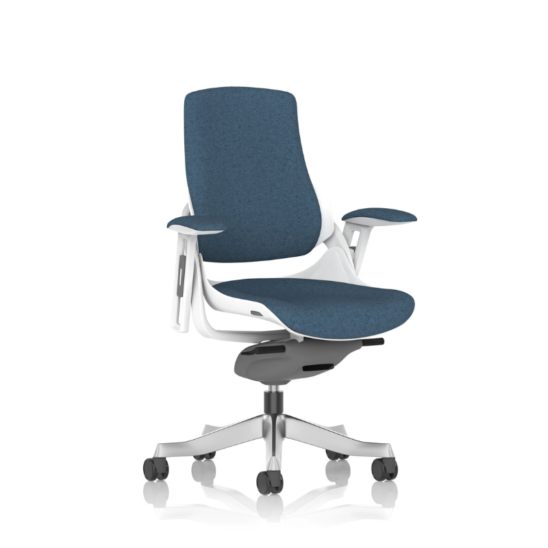 Dynamic Zure Executive Fabric Chair | Premium Fabric Upholstery Synchronized Tilt Mechanism White Shell