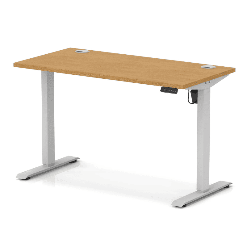 Air Lite Height Adjustable Slimline Desk with Cable Ports