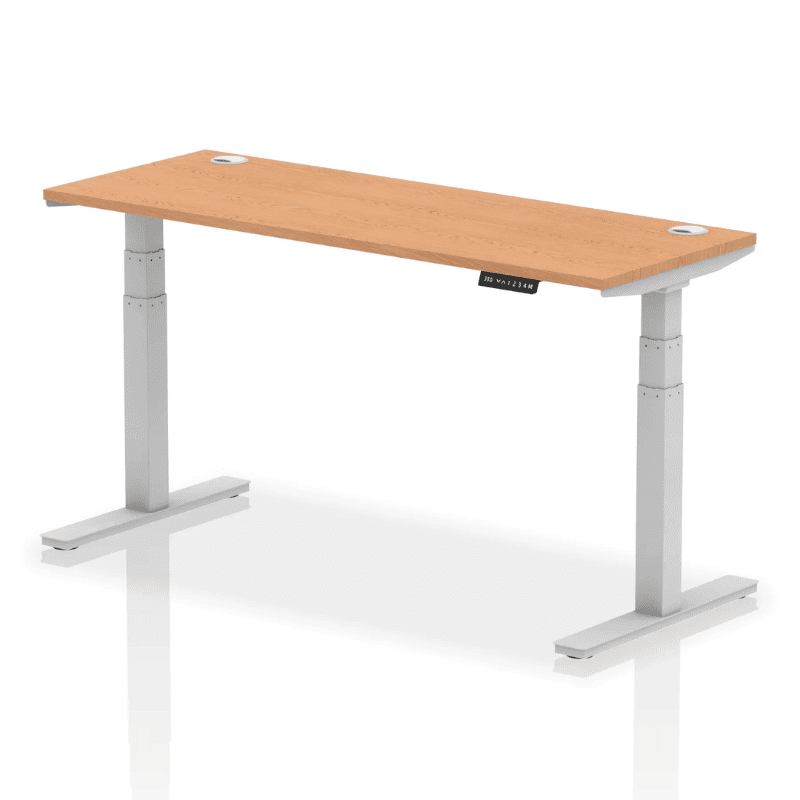 Air Height Adjustable Slimline Desk with Cable Ports