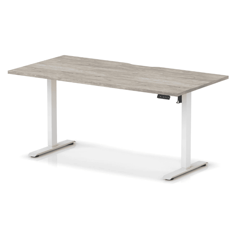 Air Lite Height Adjustable Desk with Scalloped Edge