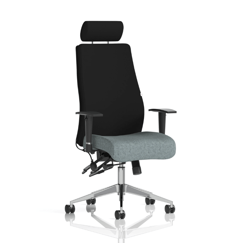 Dynamic Onyx High Back Chair | 24-Hour Intensive Use BS 5459 Certified Chrome Frame