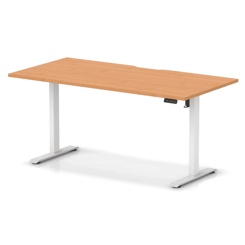 Air Lite Height Adjustable Desk with Scalloped Edge
