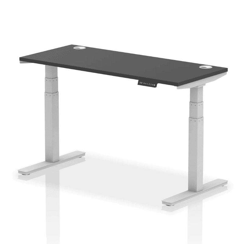 Air Height Adjustable Slimline Desk with Cable Ports