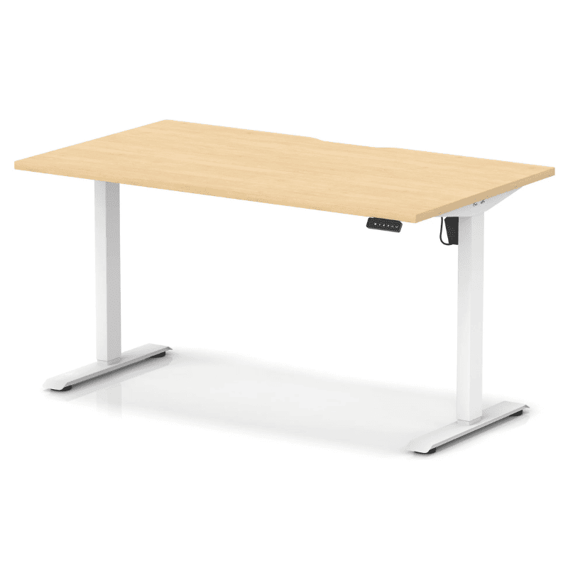 Air Lite Height Adjustable Desk with Scalloped Edge