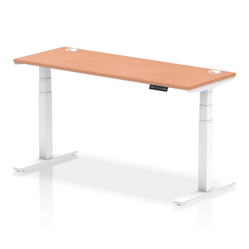 Air Height Adjustable Slimline Desk with Cable Ports