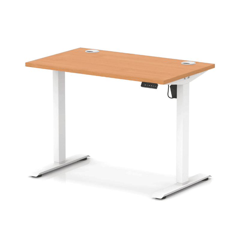 Air Lite Height Adjustable Slimline Desk with Cable Ports