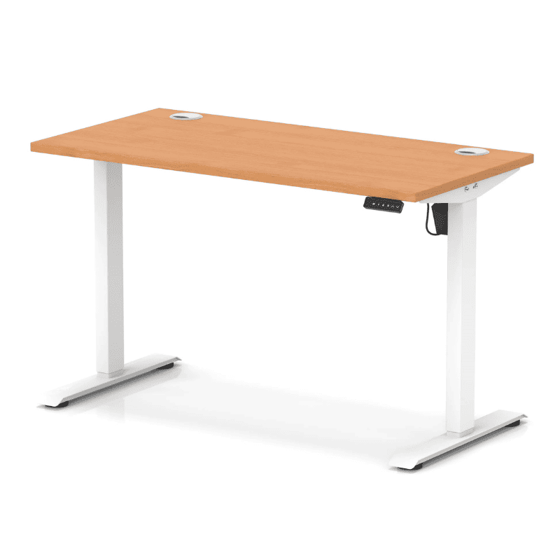Air Lite Height Adjustable Slimline Desk with Cable Ports