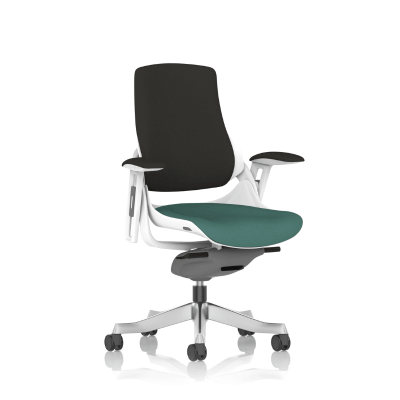 Dynamic Zure Executive Fabric Chair | Premium Fabric Upholstery Synchronized Tilt Mechanism White Shell