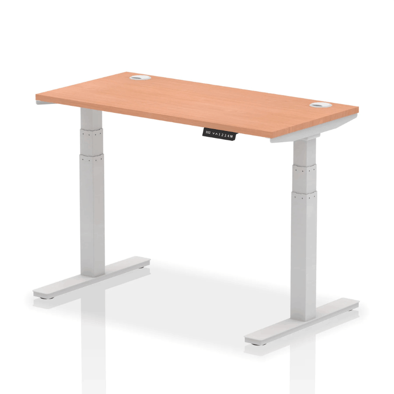 Air Lite Height Adjustable Slimline Desk (with Cable Ports)
