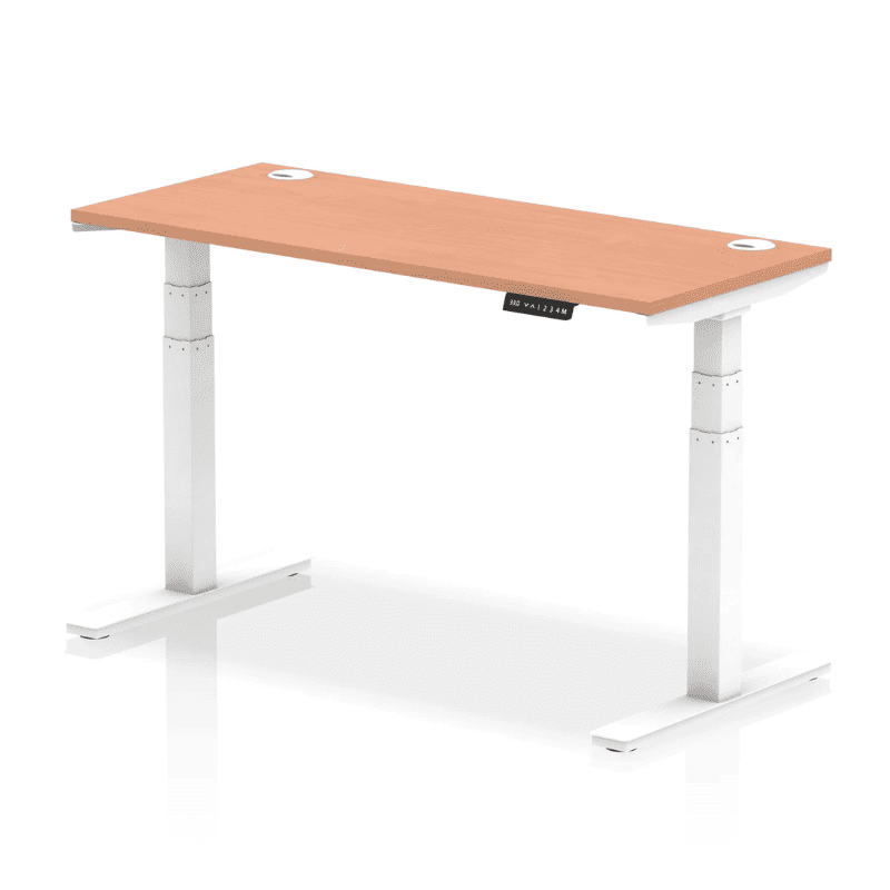 Air Height Adjustable Slimline Desk with Cable Ports
