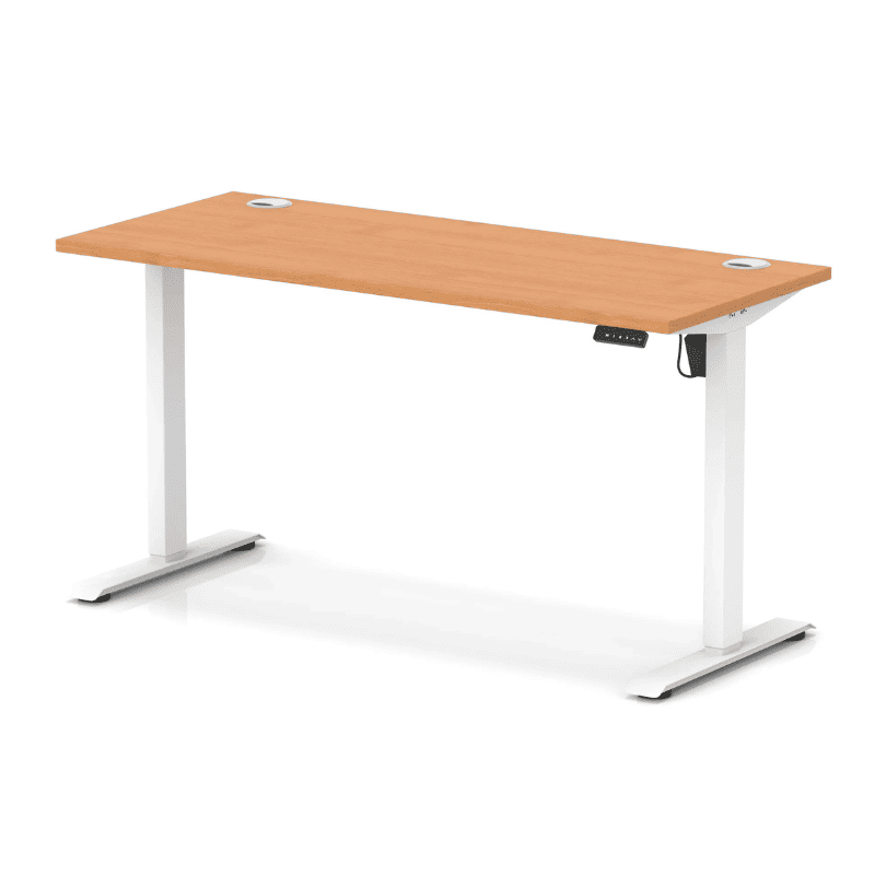 Air Lite Height Adjustable Slimline Desk with Cable Ports