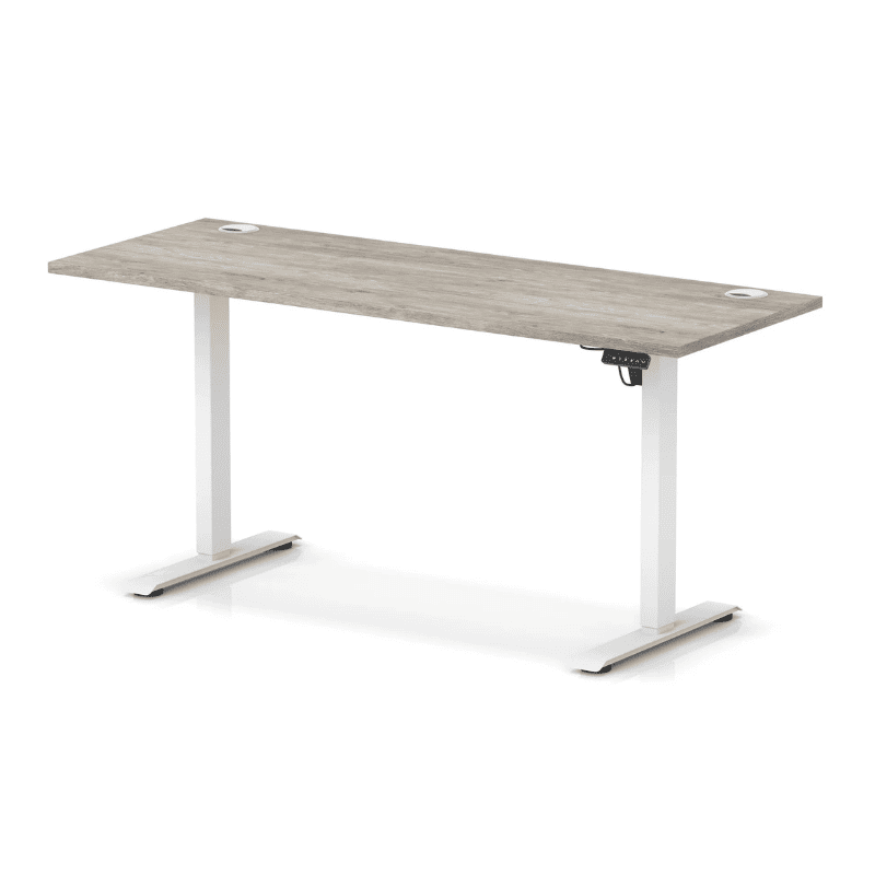 Air Lite Height Adjustable Slimline Desk with Cable Ports