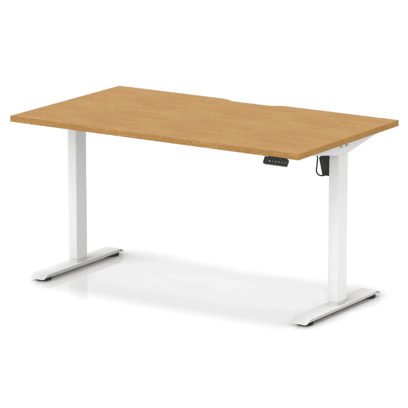 Air Lite Height Adjustable Desk with Scalloped Edge