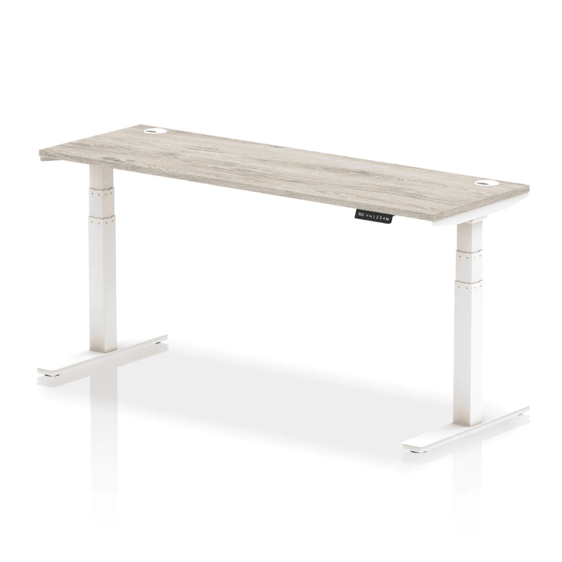 Air Height Adjustable Slimline Desk with Cable Ports