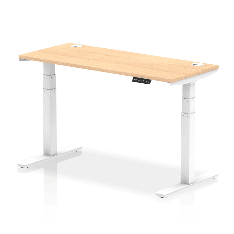 Air Height Adjustable Slimline Desk with Cable Ports