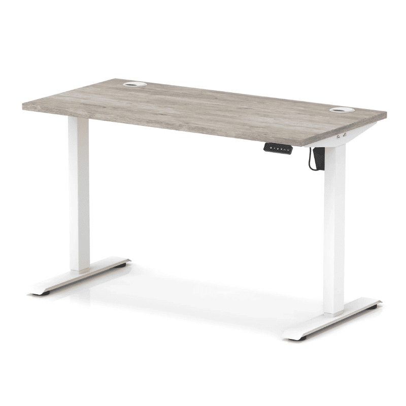 Air Lite Height Adjustable Slimline Desk with Cable Ports
