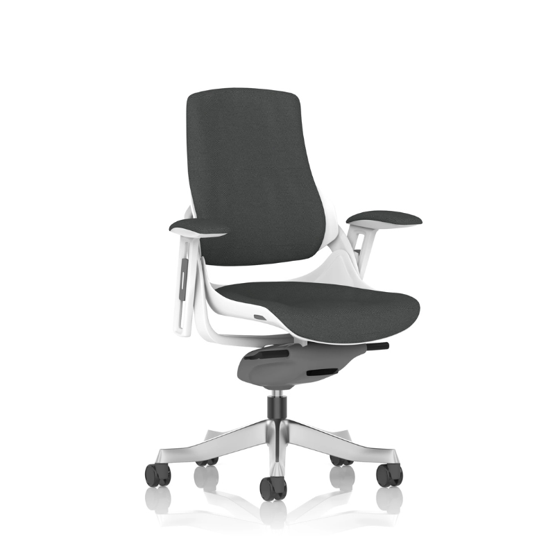 Dynamic Zure Executive Fabric Chair | Premium Fabric Upholstery Synchronized Tilt Mechanism White Shell
