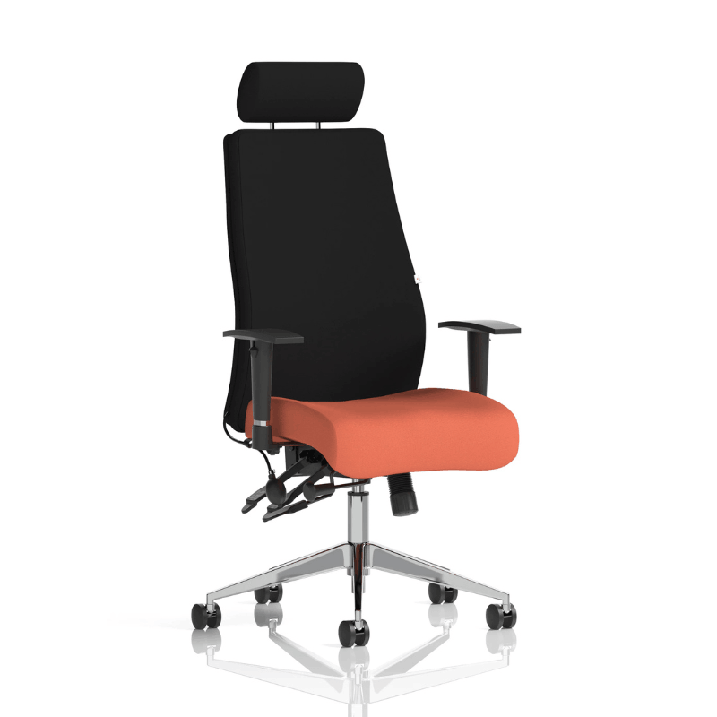 Dynamic Onyx High Back Chair | 24-Hour Intensive Use BS 5459 Certified Chrome Frame