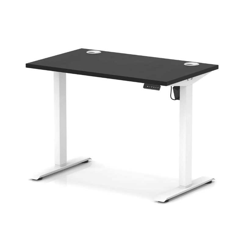 Air Lite Height Adjustable Slimline Desk with Cable Ports