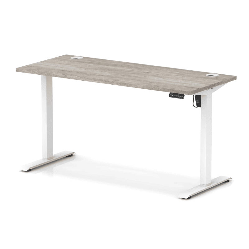 Air Lite Height Adjustable Slimline Desk with Cable Ports